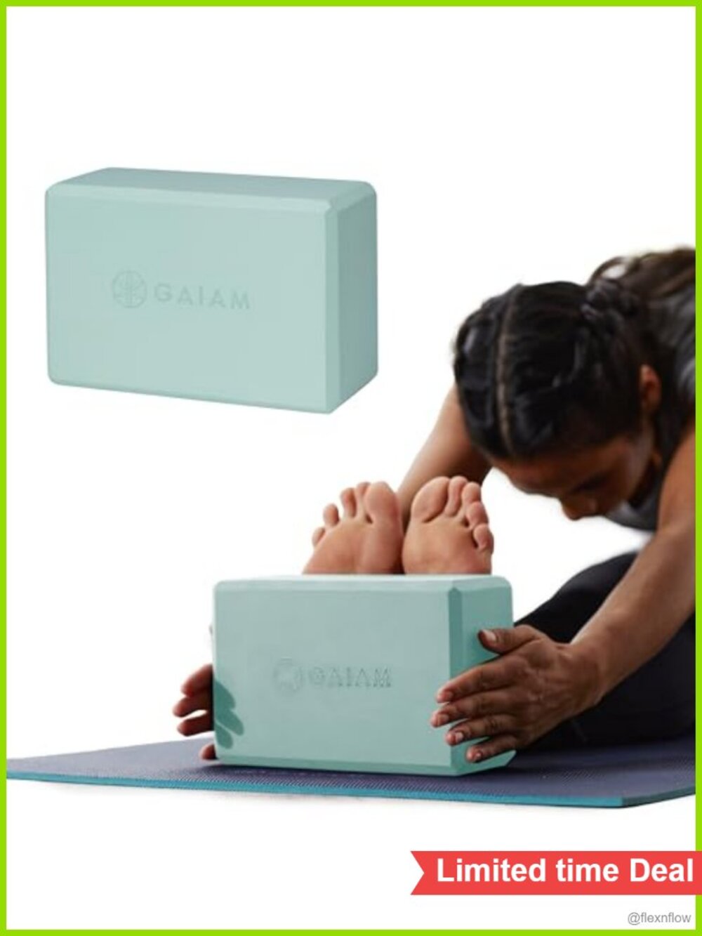 EVA Foam Yoga Block Non-Slip Grip Beveled Edges for Balance Stretch Pilates